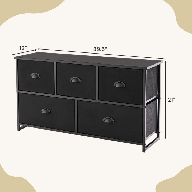 Bedroom Set with 3-Tier Clothes Rack Freestanding Clothing Rack and Dresser Storage Tower