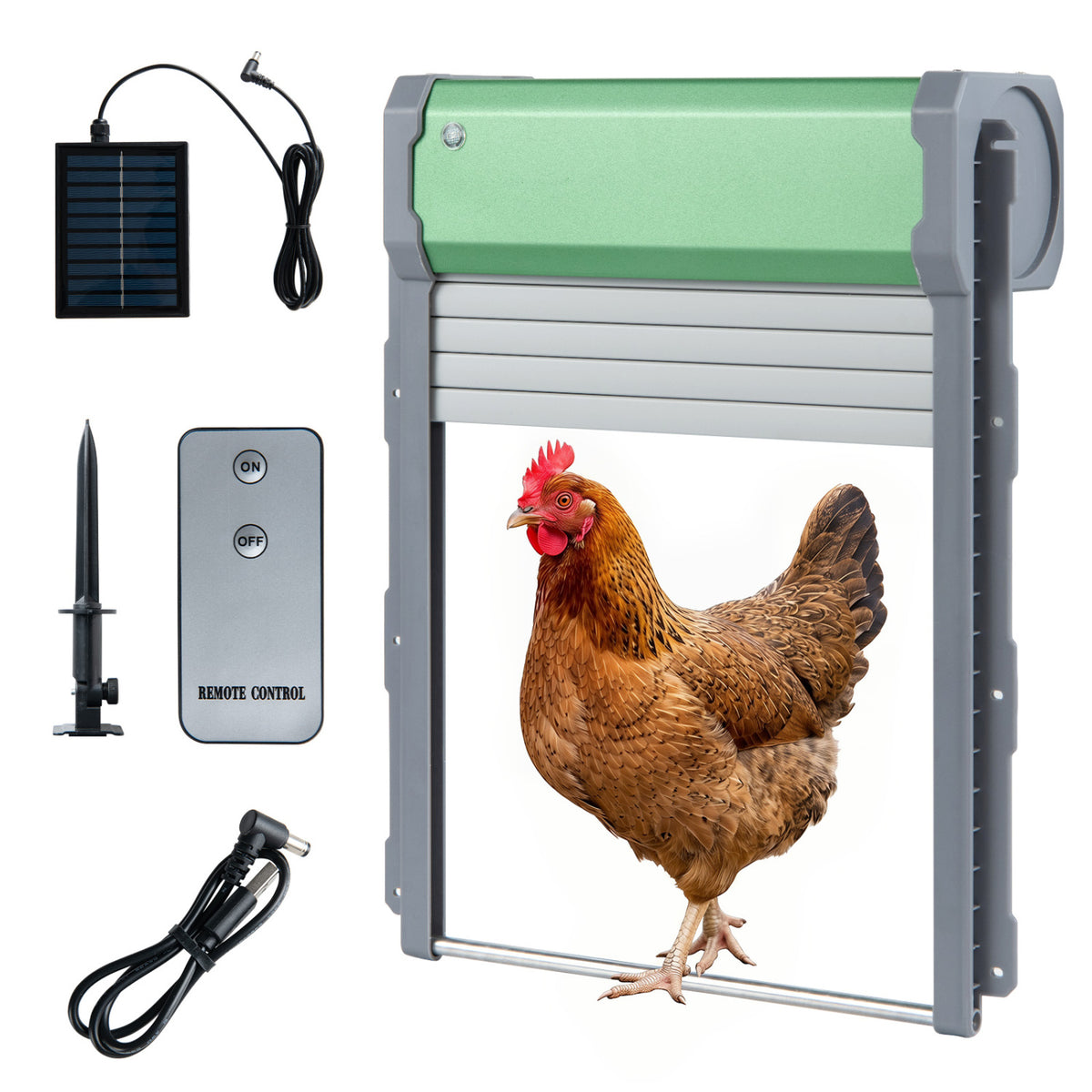 Automatic Chicken Coop Door with Remote Control and Light Sensor Timer