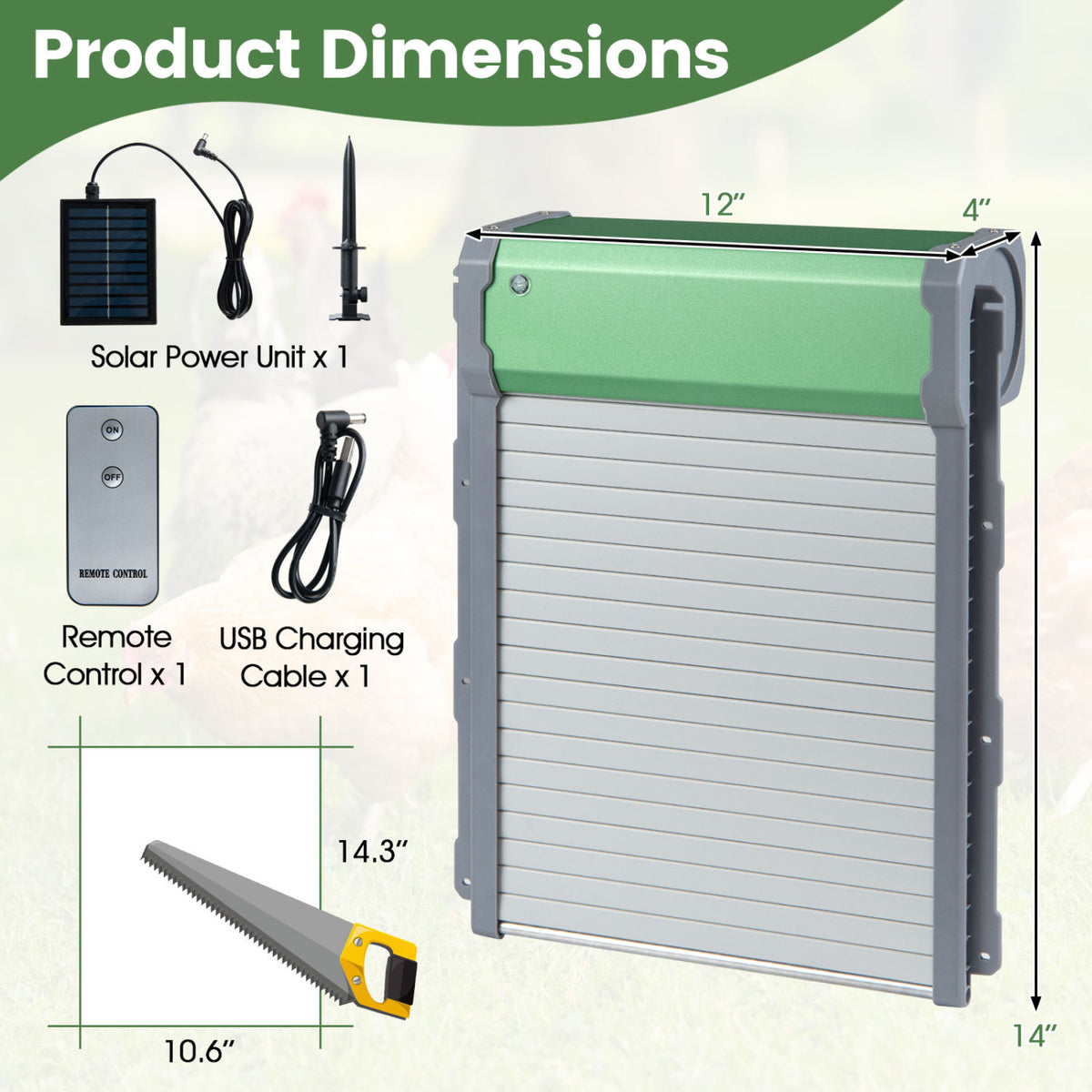 Automatic Chicken Coop Door with Remote Control and Light Sensor Timer