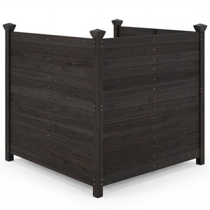 3-Panel Outdoor Privacy Air Conditioner Fence for Outside-Black