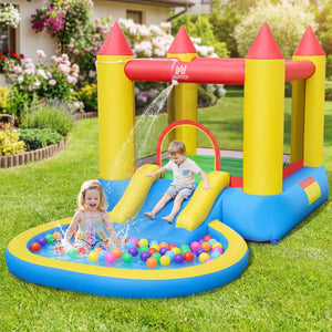 Kids Water Park Wet Dry with Splash Pool and 380W Blower