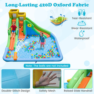 Inflatable Water Slide for Kids with Double Slides and 680W Blower