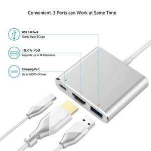 USB C to HDMI 4K VGA Adapter Compatible VGA USB C 3.0 Hub Adapter Charging Power PD Port Compatible For TV Laptop Projector