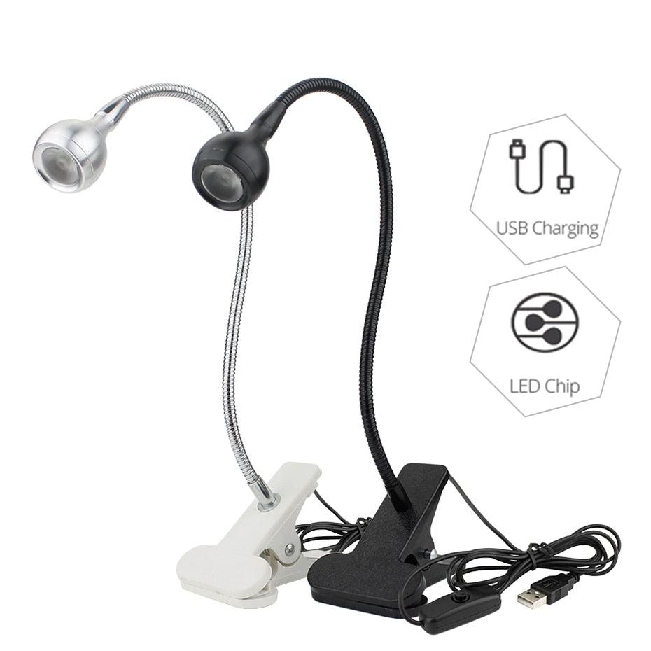 USB LED Desk Lamp With Clip Flexible Table Lamp For Book Reading Study Office Bedside Work Children Night Light For Home Decorative Table Lamp Cute Study Lamps for Bedroom Décor