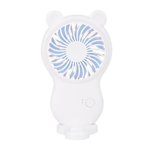 USB Mini Fan Portable Pocket Fan Cartoon Handheld Desktop Rechargeable Standing Fan Three Gear Wind Speed Regulation Battery Operated USB Small Fan with 3 Speeds for Home Office Car Outdoor Travel