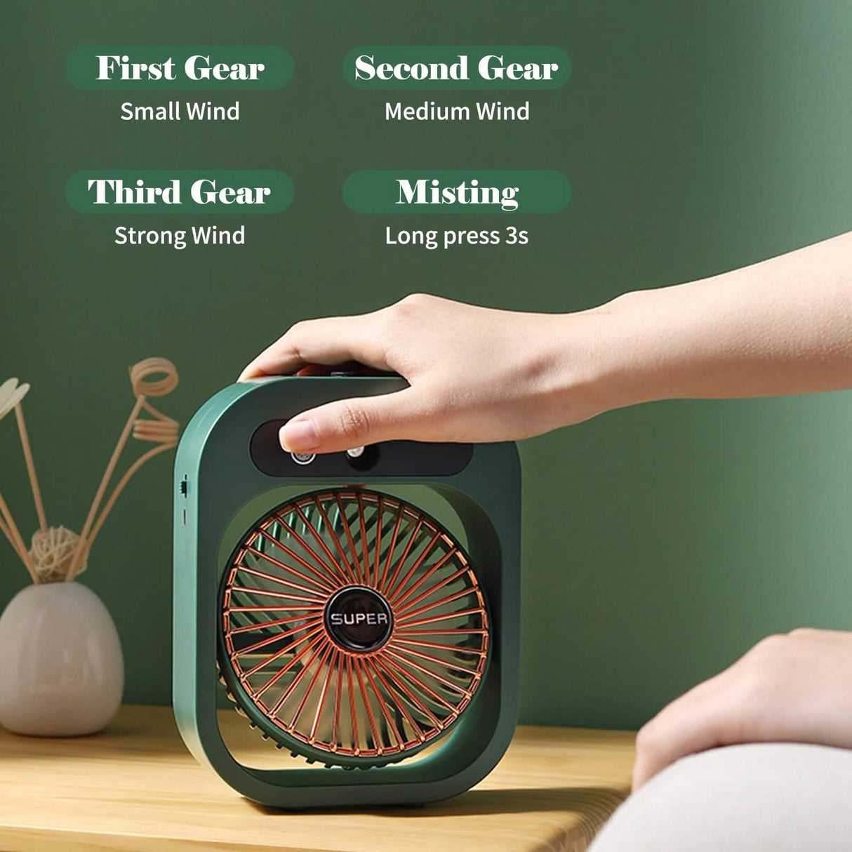 USB Rechargeable Desktop Spray Fan