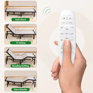 Ergonomic Queen Size Adjustable Bed, Zero Gravity Base For Stress Management Head And Foot Incline, Wireless Remote Control, Massage, Under Bed Nightlight, And USB Ports