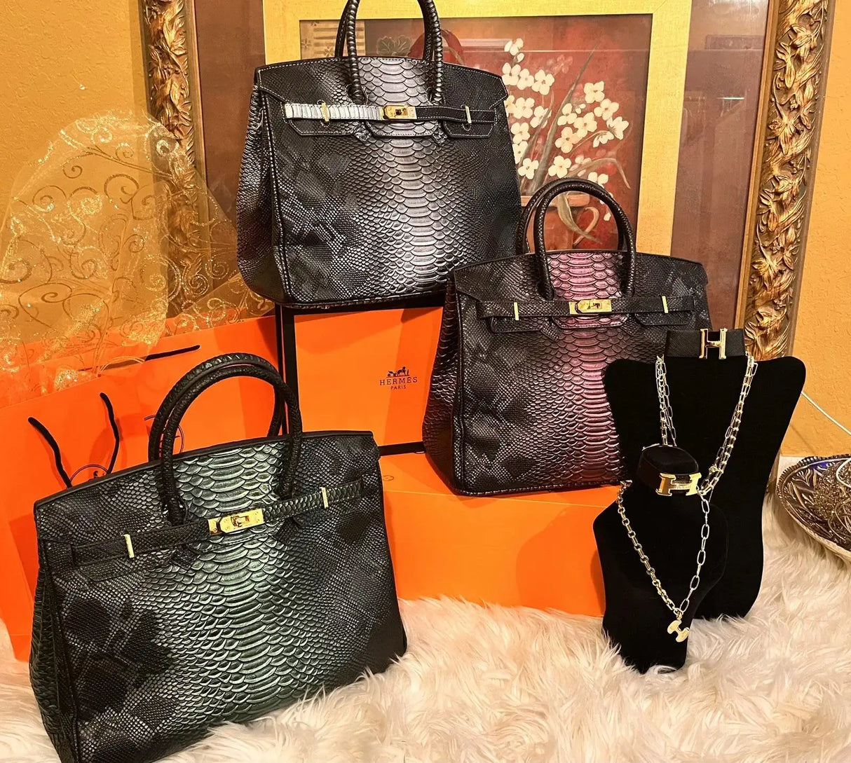 H Lux Crocodile Bags