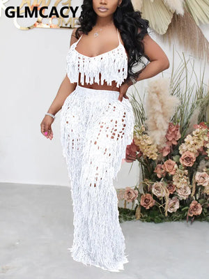 See Through Loose Pants Set