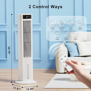 vaporative Air Cooler, 40" Cooling Fan that Blow Cold Air, Swamp Cooler with 80° Oscillation,