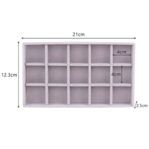 Velvet Jewelry Box Display Tray Drawer Storage Jewelry Holder For Ring Earrings Necklace Bracelet Soft Velvet Organizer Case Velvet Display Holder for Earrings Ring Bracelet Necklace