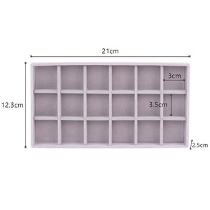 Velvet Jewelry Box Display Tray Drawer Storage Jewelry Holder For Ring Earrings Necklace Bracelet Soft Velvet Organizer Case Velvet Display Holder for Earrings Ring Bracelet Necklace