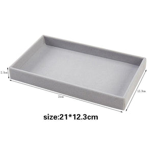 Velvet Jewelry Display Stackable Exquisite Jewelry Holder Portable Ring Earrings Necklace Organizer Box organizer Velvet Drawer Organizer Showcase Jewelry Storage for Bracelet Necklace Earring Ring