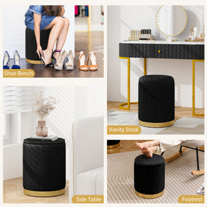 4 Pieces Patio Rattan Conversation Set with Tempered Glass Coffee Table-Beige