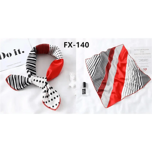 Versatile Square Silk Scarf For Women Fashionable Printed Small Neck Scarfs Office Lady Hair Band Foulard Hand For Female Bandana Shawl