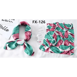 Versatile Square Silk Scarf For Women Fashionable Printed Small Neck Scarfs Office Lady Hair Band Foulard Hand For Female Bandana Shawl