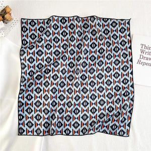 Versatile Square Silk Scarf For Women Fashionable Printed Small Neck Scarfs Office Lady Hair Band Foulard Hand For Female Bandana Shawl