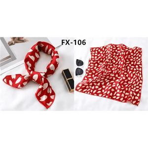 Versatile Square Silk Scarf For Women Fashionable Printed Small Neck Scarfs Office Lady Hair Band Foulard Hand For Female Bandana Shawl