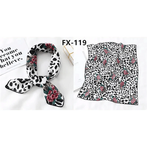 Versatile Square Silk Scarf For Women Fashionable Printed Small Neck Scarfs Office Lady Hair Band Foulard Hand For Female Bandana Shawl