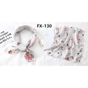 Versatile Square Silk Scarf For Women Fashionable Printed Small Neck Scarfs Office Lady Hair Band Foulard Hand For Female Bandana Shawl
