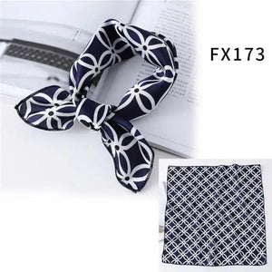 Versatile Square Silk Scarf For Women Fashionable Printed Small Neck Scarfs Office Lady Hair Band Foulard Hand For Female Bandana Shawl