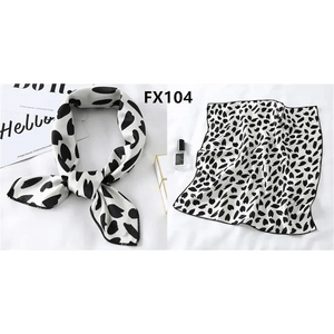 Versatile Square Silk Scarf For Women Fashionable Printed Small Neck Scarfs Office Lady Hair Band Foulard Hand For Female Bandana Shawl