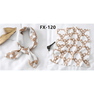 Versatile Square Silk Scarf For Women Fashionable Printed Small Neck Scarfs Office Lady Hair Band Foulard Hand For Female Bandana Shawl