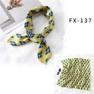 Versatile Square Silk Scarf For Women Fashionable Printed Small Neck Scarfs Office Lady Hair Band Foulard Hand For Female Bandana Shawl