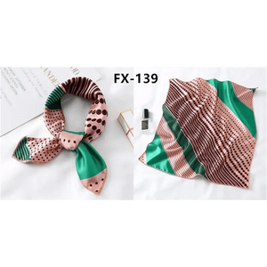 Versatile Square Silk Scarf For Women Fashionable Printed Small Neck Scarfs Office Lady Hair Band Foulard Hand For Female Bandana Shawl