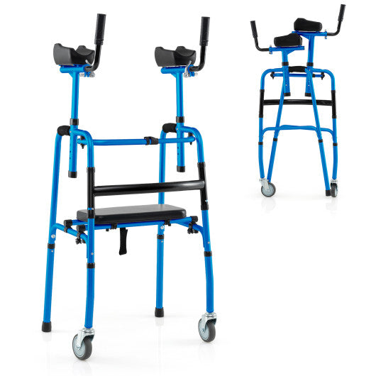 Versatile Rolling Walker for Rehabilitation Training-Navy