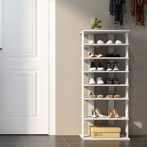 7 Tiers Vertical Shoe Rack for Front Door-White