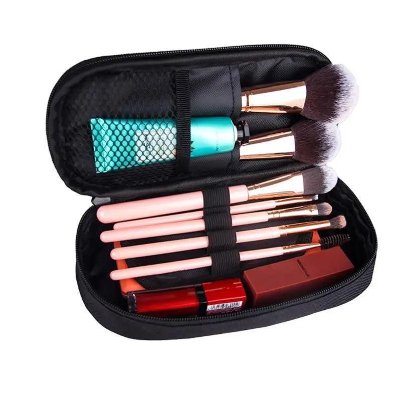 Vintage Cartoon Print Students Pencil Case Classic Theme Makeup Cosmetic Bags Elegant Stationery Pouch