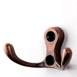 Vintage Hangers Hook Zinc Alloy Wall Hook Bronze Cloth Coat Bag Hat Hanging Hooks Bathroom Kitchen Antique Racks with Screws Vintage Antique Iron Bronze Hooks