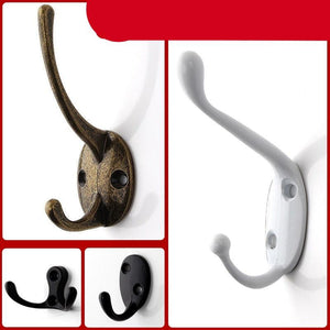 Vintage Hangers Hook Zinc Alloy Wall Hook Bronze Cloth Coat Bag Hat Hanging Hooks Bathroom Kitchen Antique Racks with Screws Vintage Antique Iron Bronze Hooks