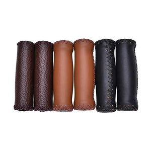 Vintage Retro Riding Road Mountain Bike Bicycle Handlebar Grip Artificial Leather Cycling Grip Health Gear Bicycle Handlebar Grips Bike Handle Cover Grips Artificial Leather Bicycle Handle Covers For Sports Riding