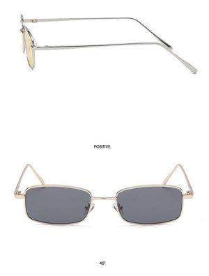 Vintage Slender Square Sunglasses Classic Small Frame New Square Shape  Sunglasses For Men In High-quality Metal Frame Sunglasses For Men New Vintage Sunglasses