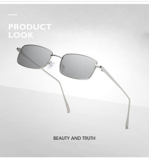 Vintage Slender Square Sunglasses Classic Small Frame New Square Shape  Sunglasses For Men In High-quality Metal Frame Sunglasses For Men New Vintage Sunglasses