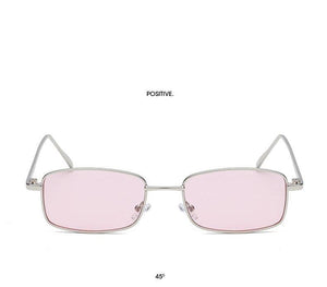 Vintage Slender Square Sunglasses Classic Small Frame New Square Shape  Sunglasses For Men In High-quality Metal Frame Sunglasses For Men New Vintage Sunglasses