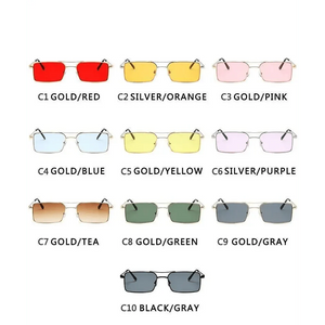 Vintage Square Women Sunglasses Luxury Design Metal UV400 Sun Glasses Modern Charming Everyday Eyewear