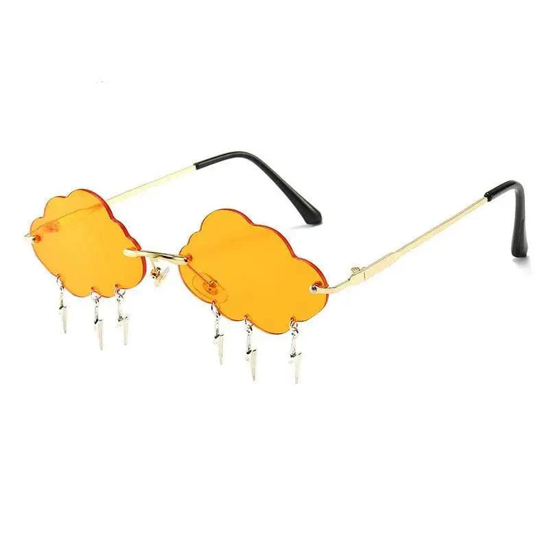 Vintage Women Rimless Sunglasses Retro Style Glasses For Summer Cloud Shaped Style Excellent Gift For Girls