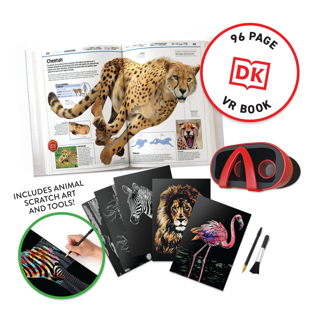 Virtual Reality Animals Discovery Gift Set w/ DK Book