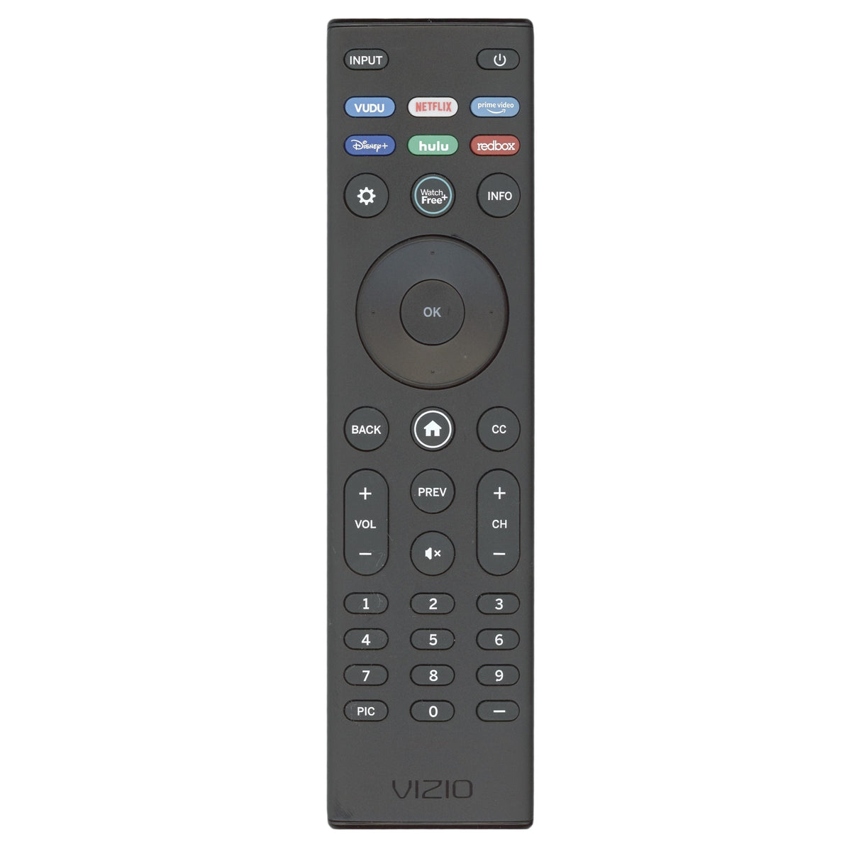 Vizio XRT140L Smartcast TV Remote Control - Vudu, Netflix, Prime, Disney +, Hulu, RedBox - XRT140L