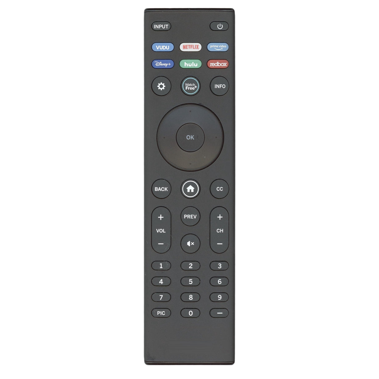 Vizio XRT140L Smartcast TV Remote Control - Vudu, Netflix, Prime, Disney +, Hulu, RedBox - XRT140L