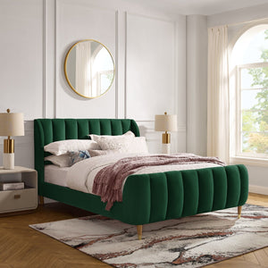 Misael Velvet Platform Bed