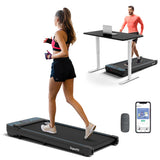 Walking Pad with 300 lbs Weight Capacity and Remote Control for Home-Black
