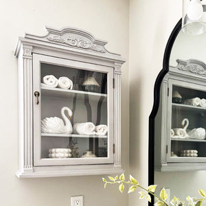 Baroque Elegance Wall Mounted Cabinet with Magnetic Door
