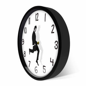 Wall Clock Silly Walk Wall Clock Comedy Creative Artwork Sweep Seconds Silent Funny Modern Silent Wall Watch Clock for Living Room Decor  Comedian Home Decor Novelty Wall Watch Funny Walking Silent Mute Clock