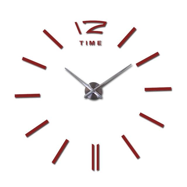 Wall Clock Watch Clocks 3D Frameless Wall Clock Large Stickers Wall Decoration for Living Room Bedroom 3D Acrylic Mirror Stickers Living Room Quartz Needle Europe