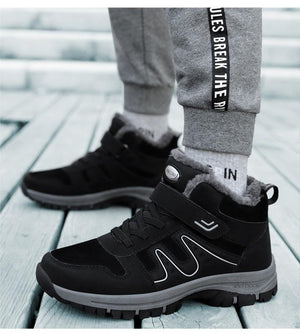 Warm Fur Men's Womens Boots Winter Comfortable Snow Casual Shoes Rubber Ankle Boots Fur Lined Warm Anti-slip Outdoor Work Shoes For Cold Weather Hiking Camping