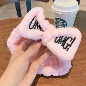 Wash Face Women Girls Hairbands Soft Warm Coral Fleece Bow Animal Ears Headbands Headwear Hair Bands Turban Gorgeous Hair Accessories For Women